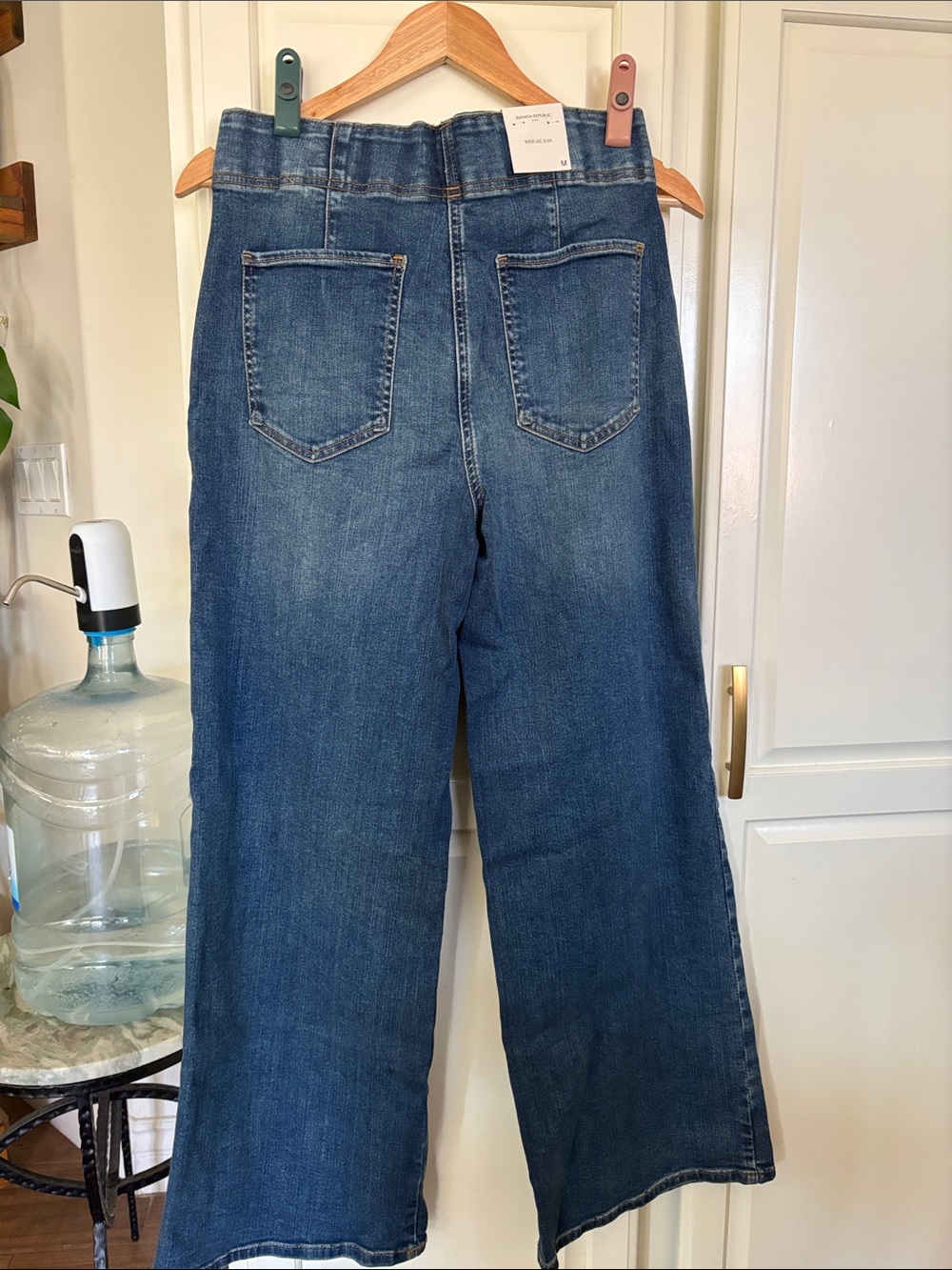 Banana Republic Wide-Leg High-Rise Jeans - Denim Blue